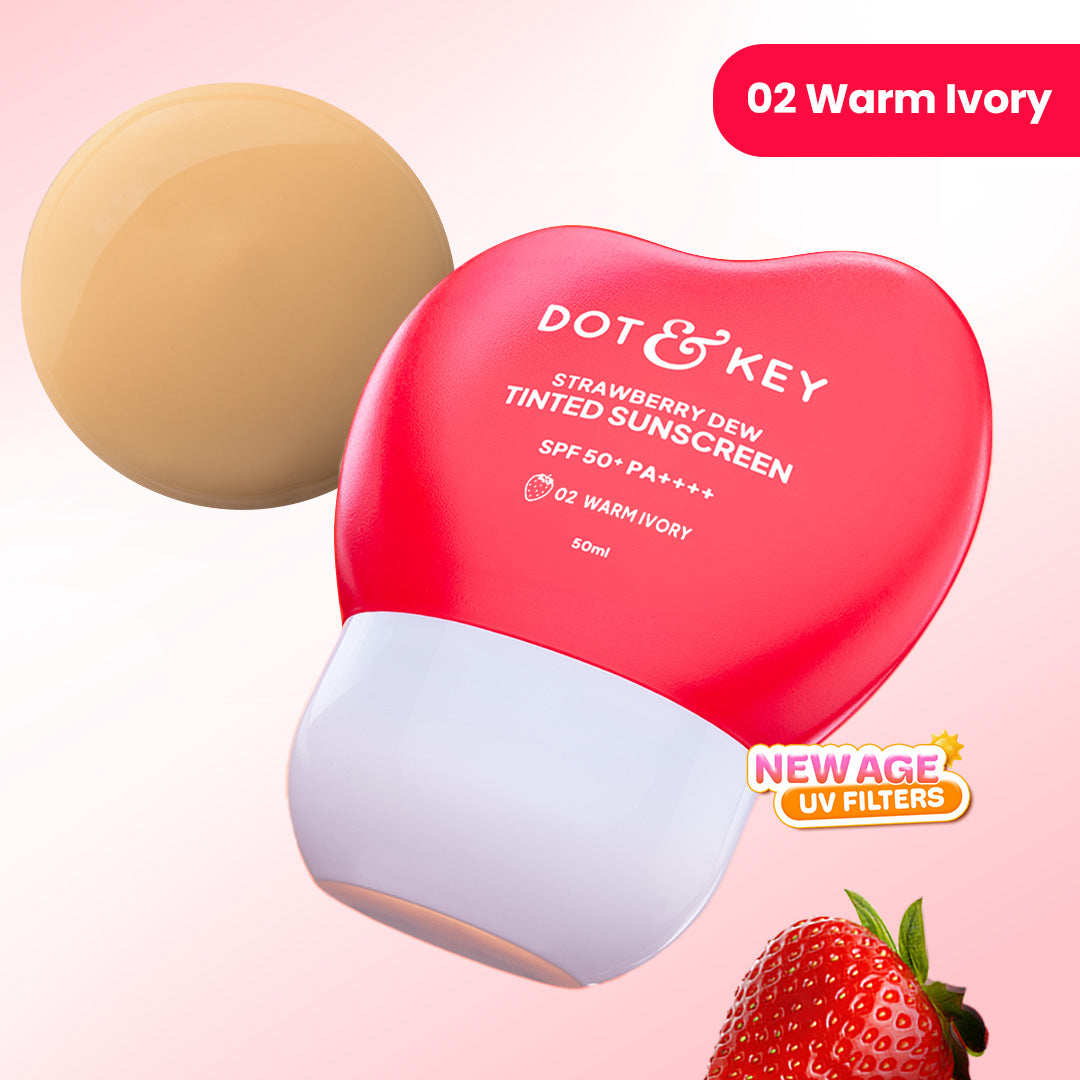 Dot & Key Strawberry Dew Tinted Sunscreen, In-Vivo Tested SPF 50+ PA++++