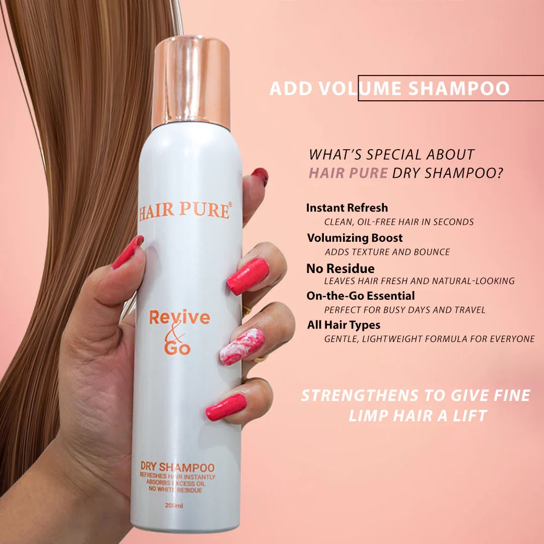 Redifyn Hair Pure Dry Shampoo Instant Oil Absorbing Spray - 200ml