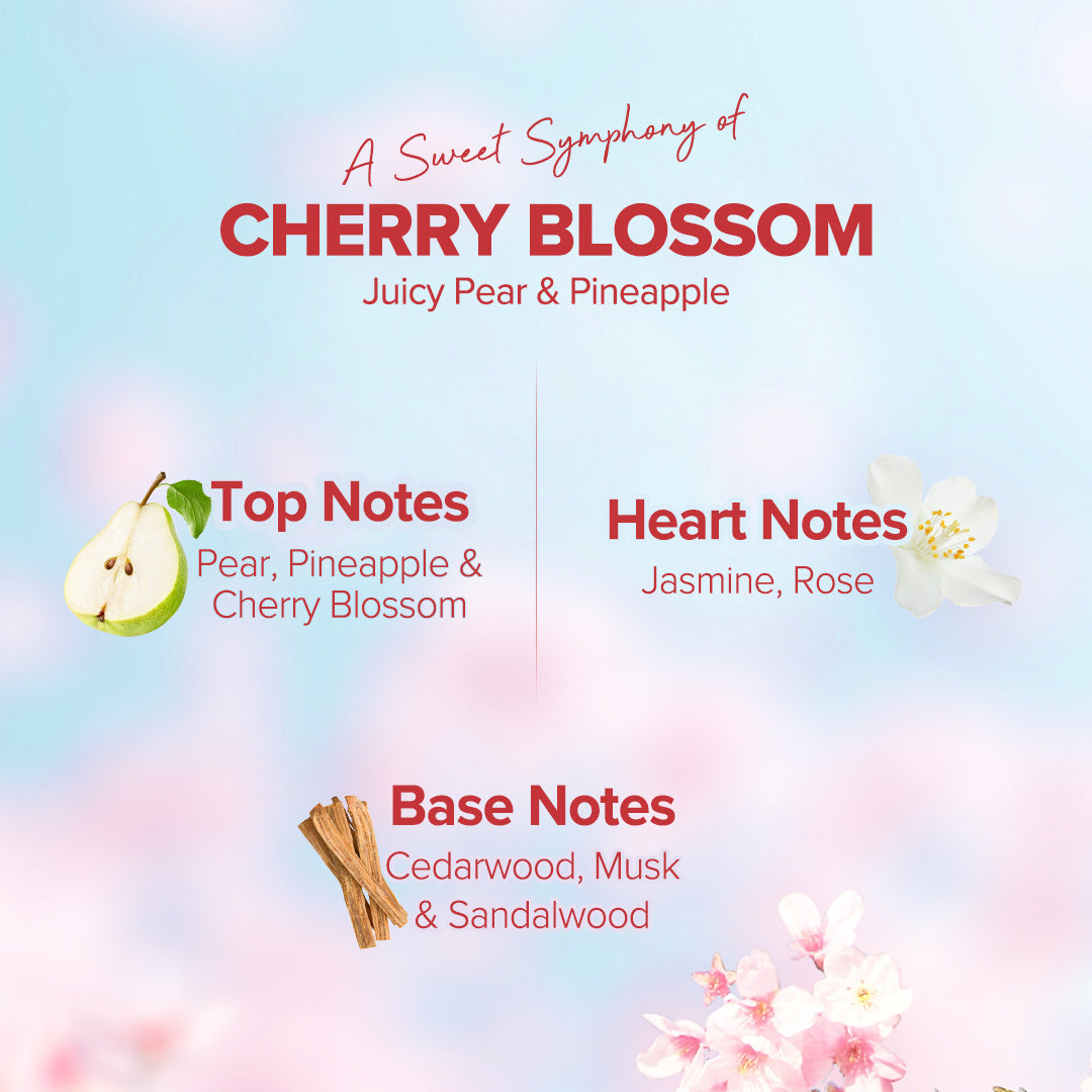 Aqualogica Refresh+ Cherry Blossom Bloom Perfume Body Mist - 150ml