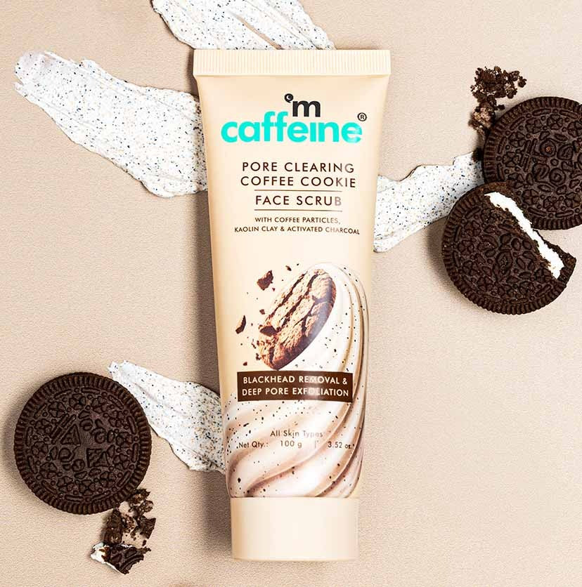 mCaffeine Pore Clear Coffee Cookie Face Scrub - 100gm
