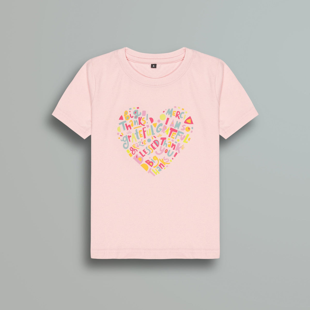 Urbanrac Peach Heart Print Girls T-Shirt