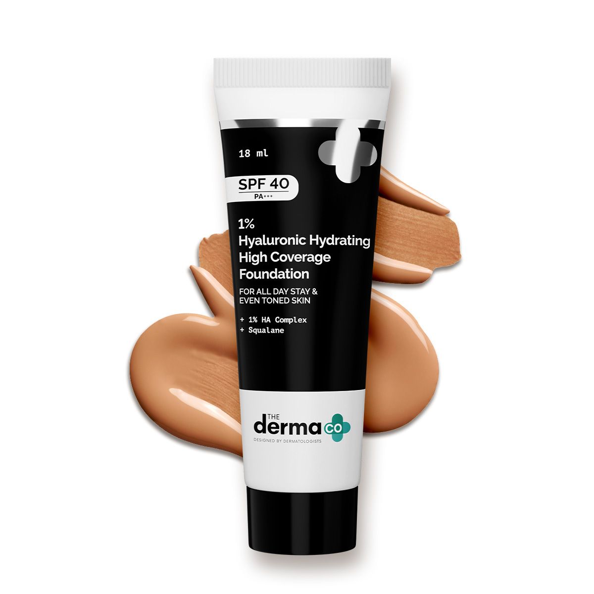 Derma Co 1% Hyaluronic Hydrating High Coverage Foundation - 18ml