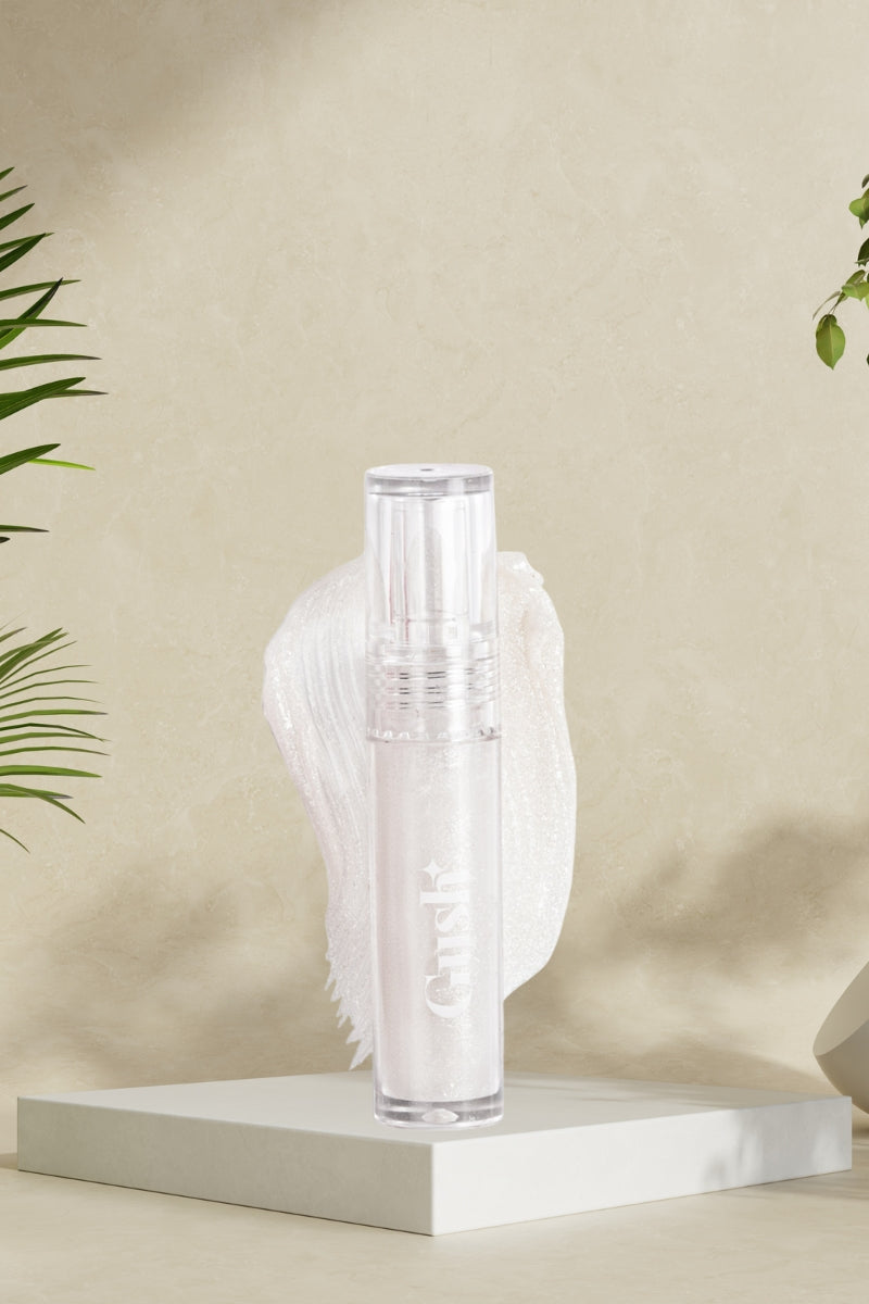 Gush Beauty Glaze Lip Oil Gloss High Shine & Hydrating Clear gloss. - Crystal Milk