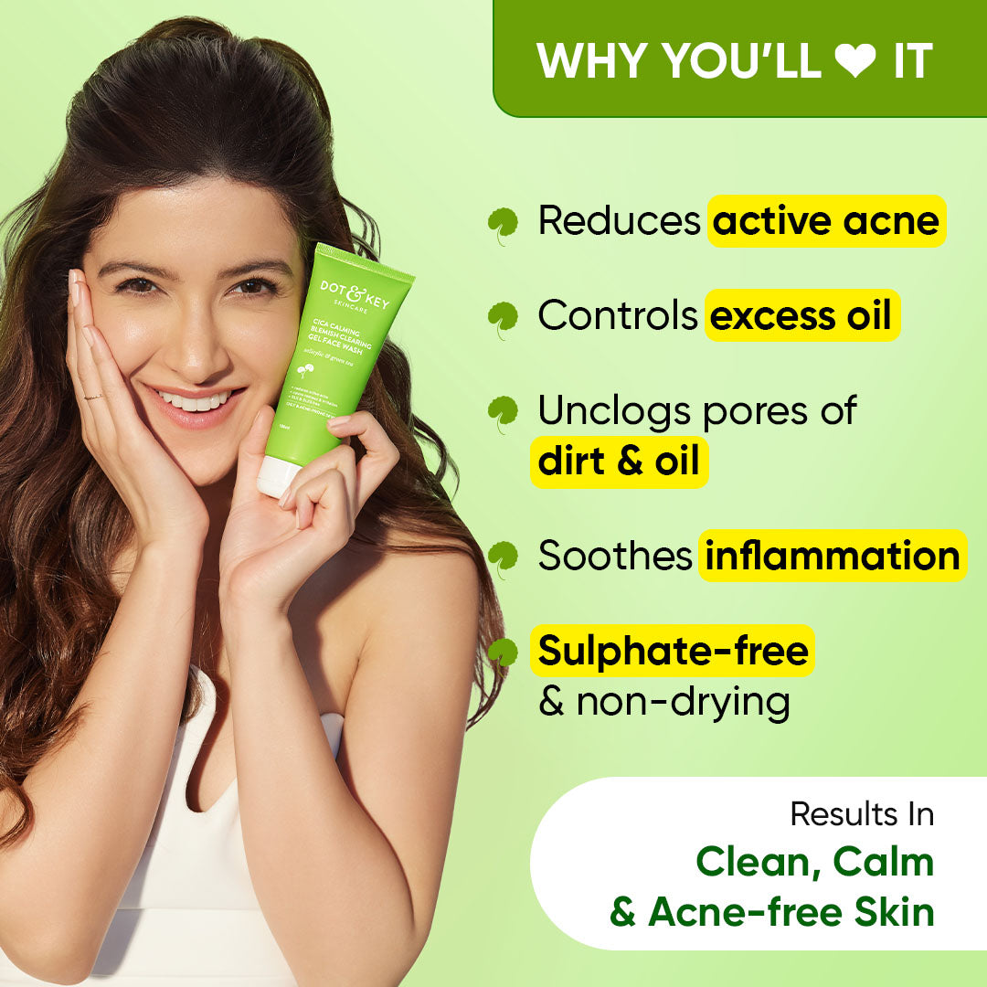 Dot & Key Cica + Salicylic Gel Face Wash - Pack of 2 - 200ml