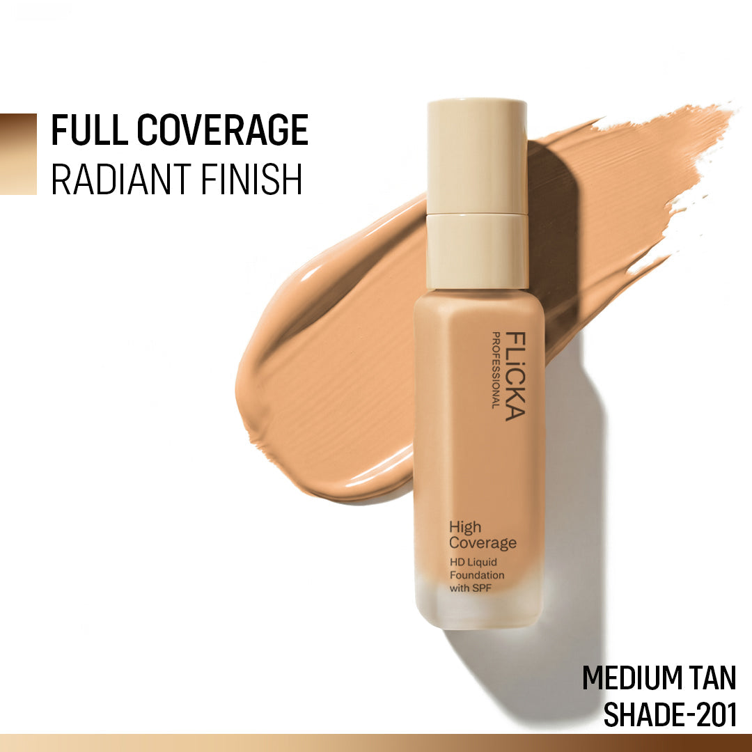 Flicka Cosmetics High Coverage Hd Liquid Foundation