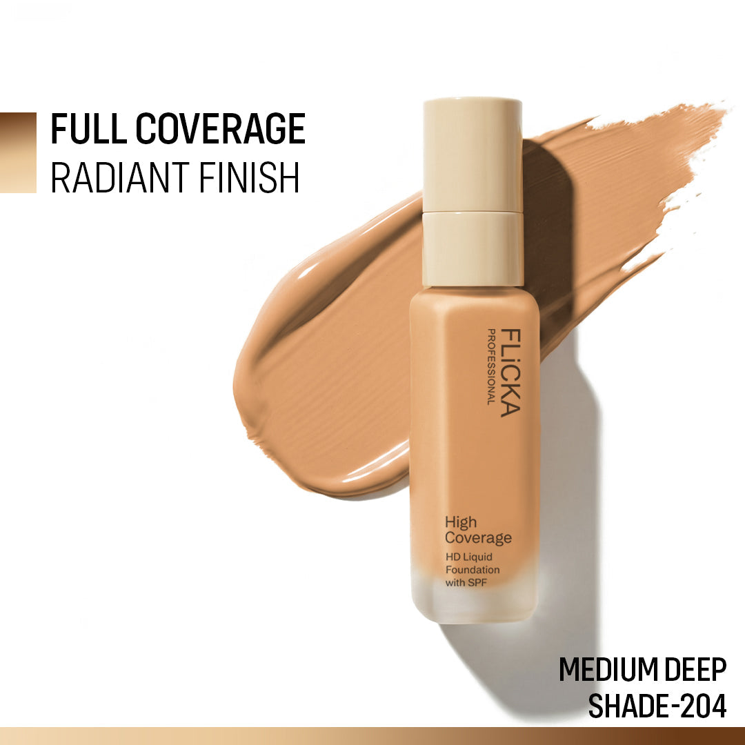 Flicka Cosmetics High Coverage Hd Liquid Foundation