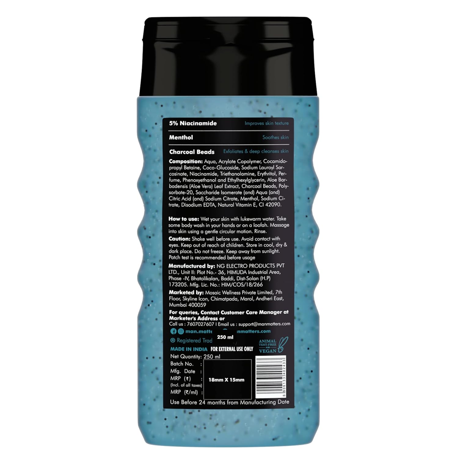 Man Matters Charcoal Body Wash (250 ml)