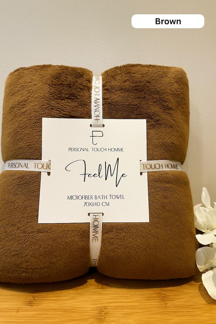 Personal Touch Feel Me Microfiber Bath Towel - Dark Brown
