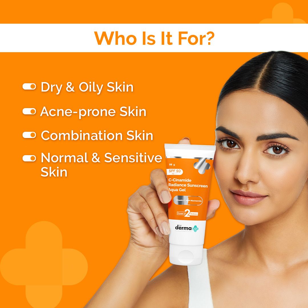 Derma Co C-Cinamide Radiance Sunscreen Aqua Gel SPF 50 PA++++