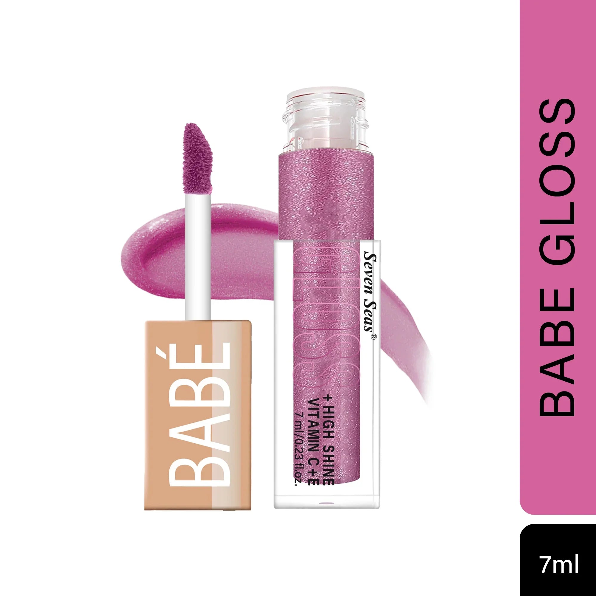 Seven Seas 03 Hot Pink- Go Babe High Shine Lip Gloss with Vitamin C & E