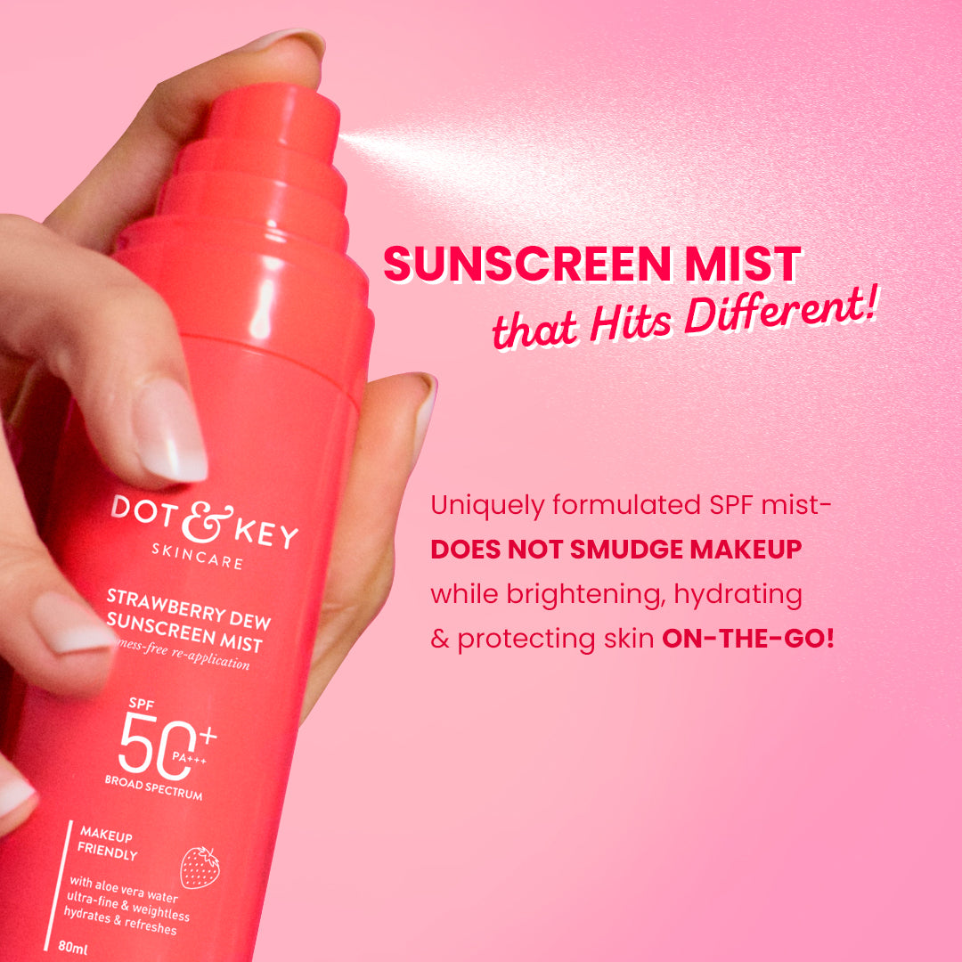 Dot & Key Strawberry Sunscreen Face Mist In-Vivo Tested SPF 50+ PA+++ - 80ml