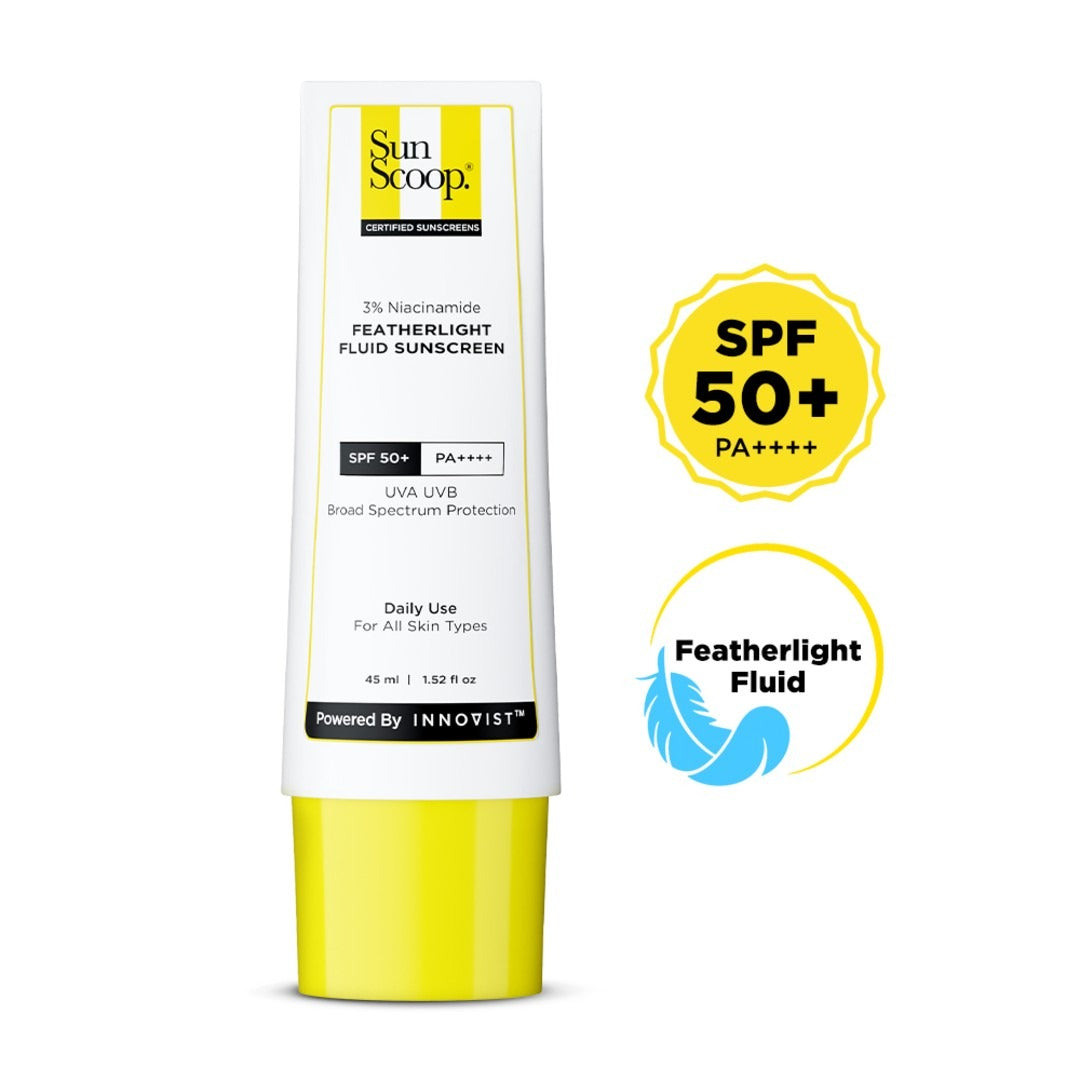SunScoop 3% Niacinamide Featherlight Fluid Sunscreen SPF 50+ PA ++++ (45ml)