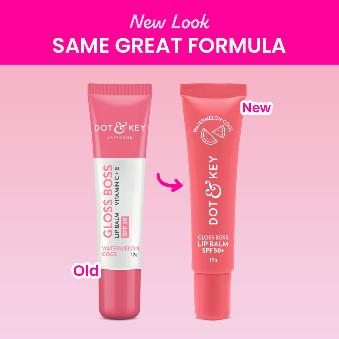 Dot & Key Vitamin C + E Gloss Boss Lip Balm In-Vivo Tested SPF 50+ PA+++ - Watermelon Rush High Tinted