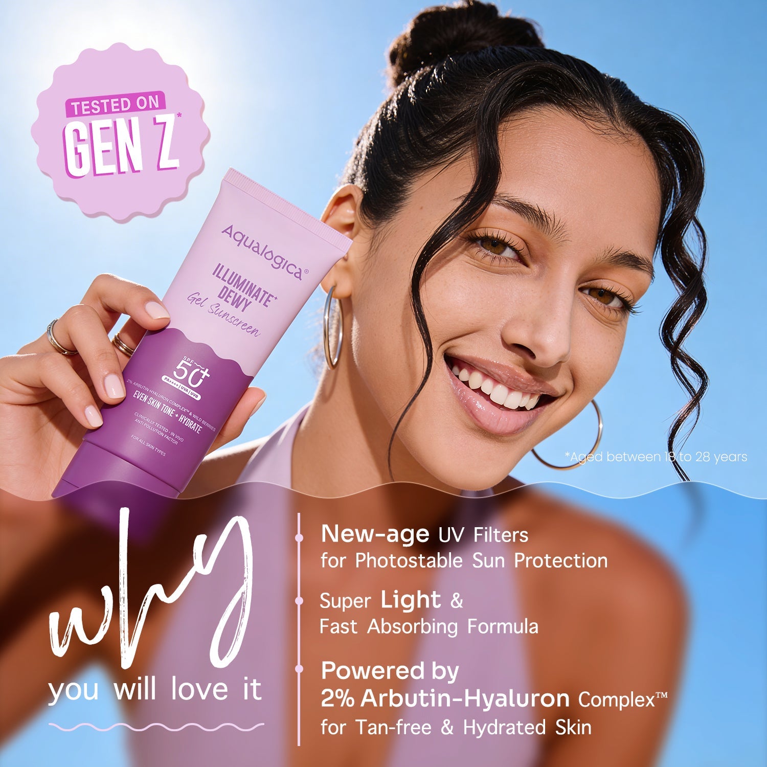 Aqualogica Illuminate+ Dewy Gel Sunscreen Spf 50+ Pa++++