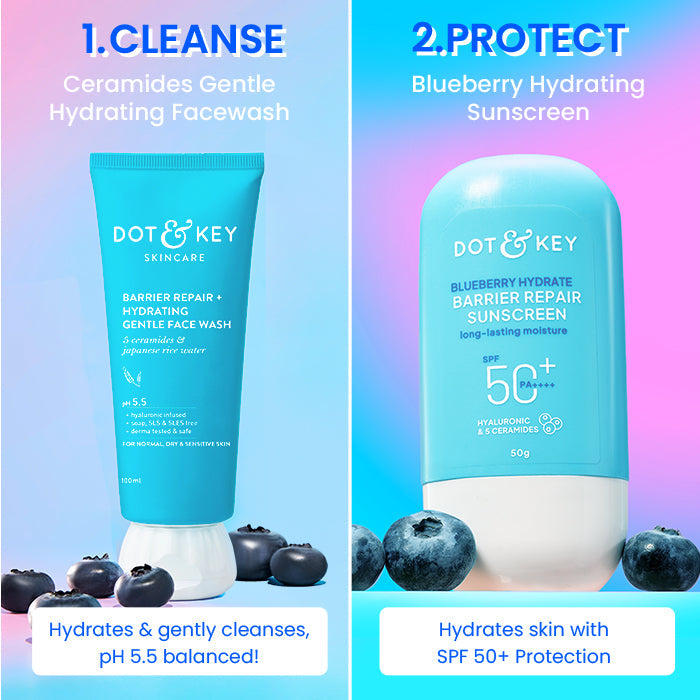 Dot & Key Cleanse + Protect Skincare Combo - 160ml