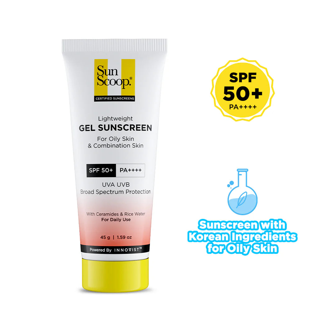 Sunscoop Ceramides & Rice Water Gel Sunscreen SPF 50+ PA++++ (45g)