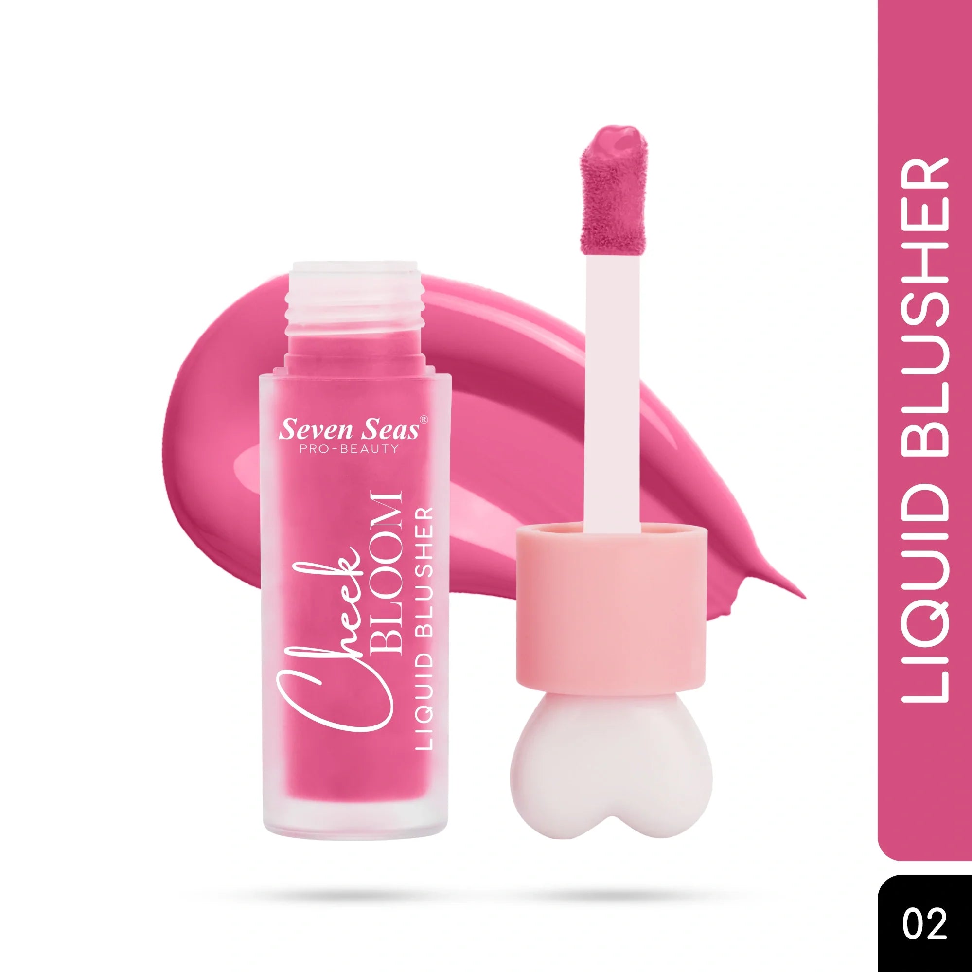 Seven Seas Shade-2 - Cheek Bloom Liquid Blusher for Women