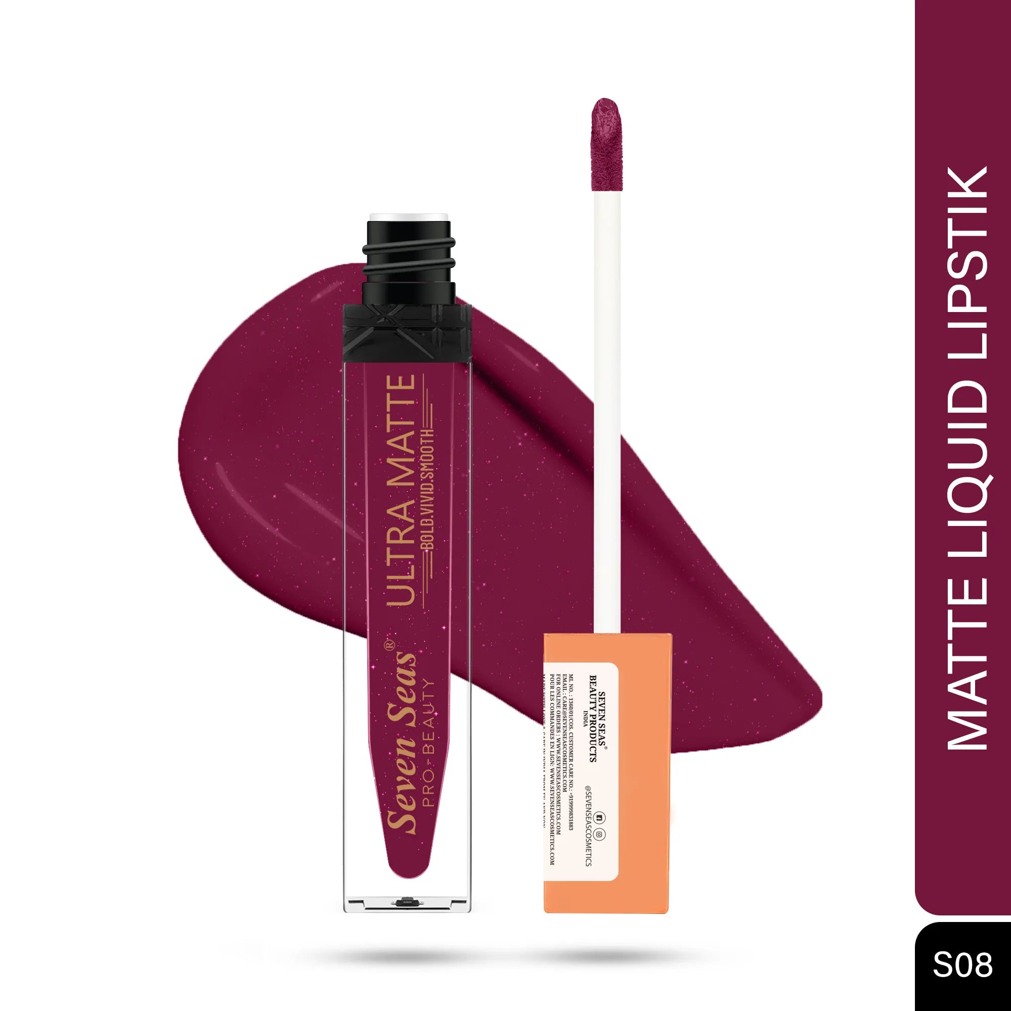 Seven Seas Shade-S08 - Ultra Matte Liquid Lipstick