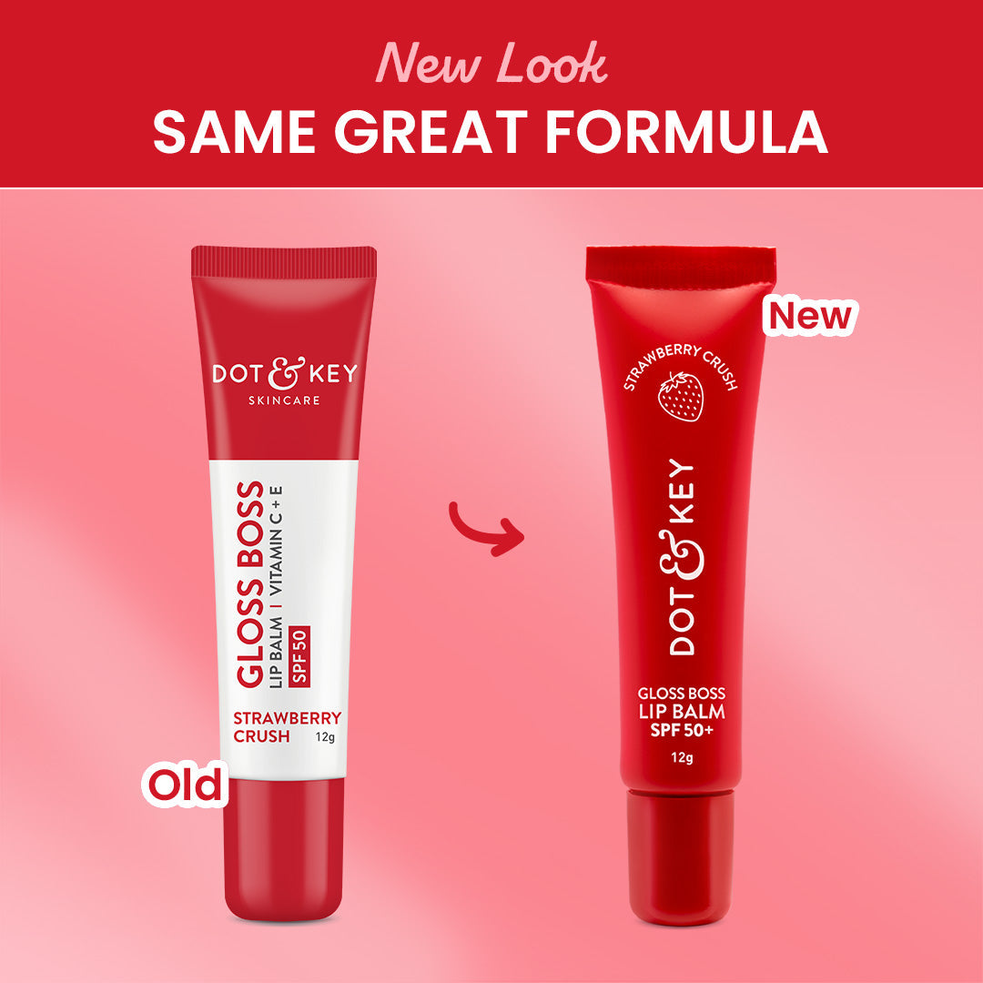 Dot & Key Vitamin C + E Gloss Boss Lip Balm In-Vivo Tested SPF 50+ PA+++ - Strawberry Crush High Tinted