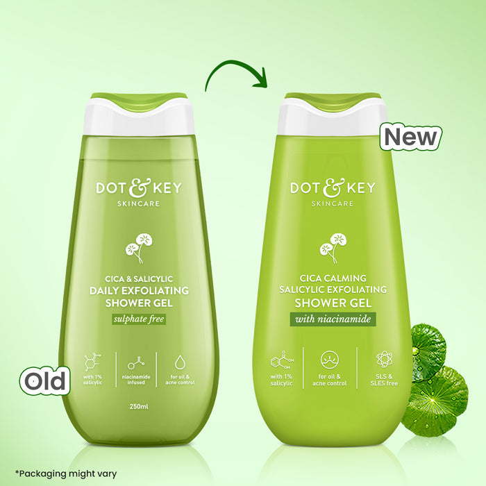 Dot & Key Cica Calming Salicylic Exfoliating Shower Gel - 250ml