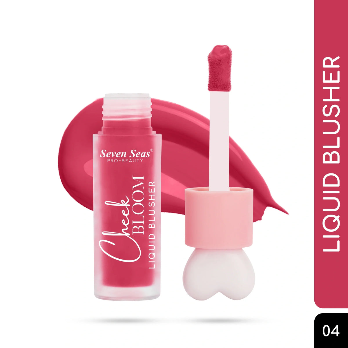Seven Seas Shade-4 - Cheek Bloom Liquid Blusher for Women