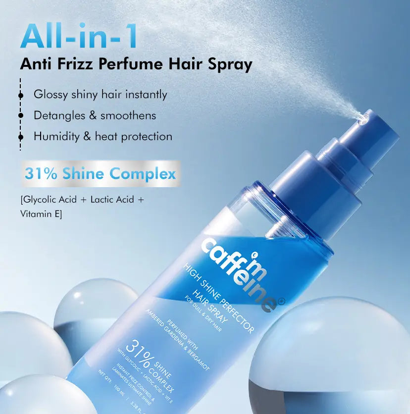mCaffeine Anti-Frizz Perfume Hair Spray - 100g
