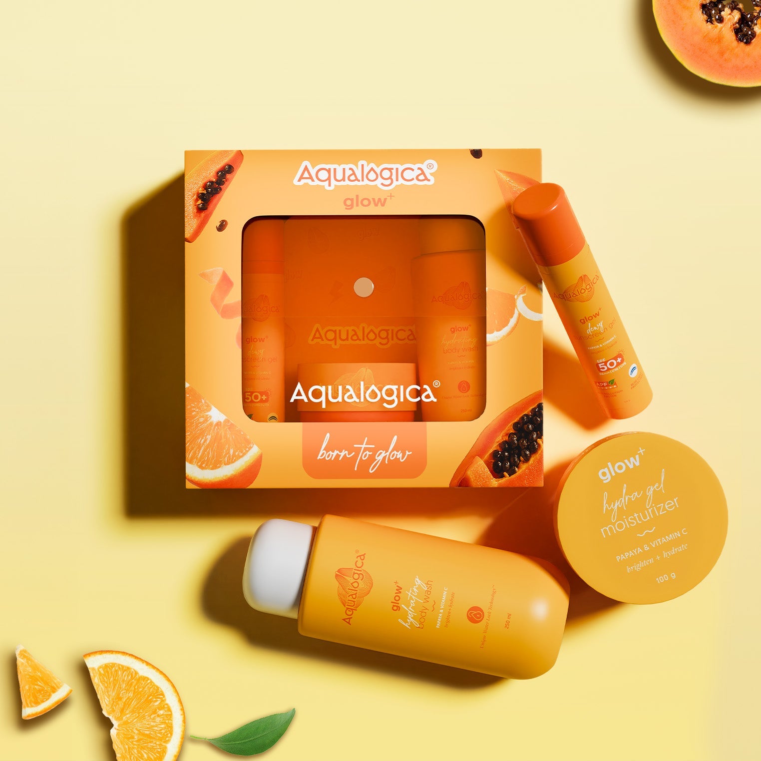 Aqualogica Glow+ Born To Glow - Gift Set With Sling Bag & Charms