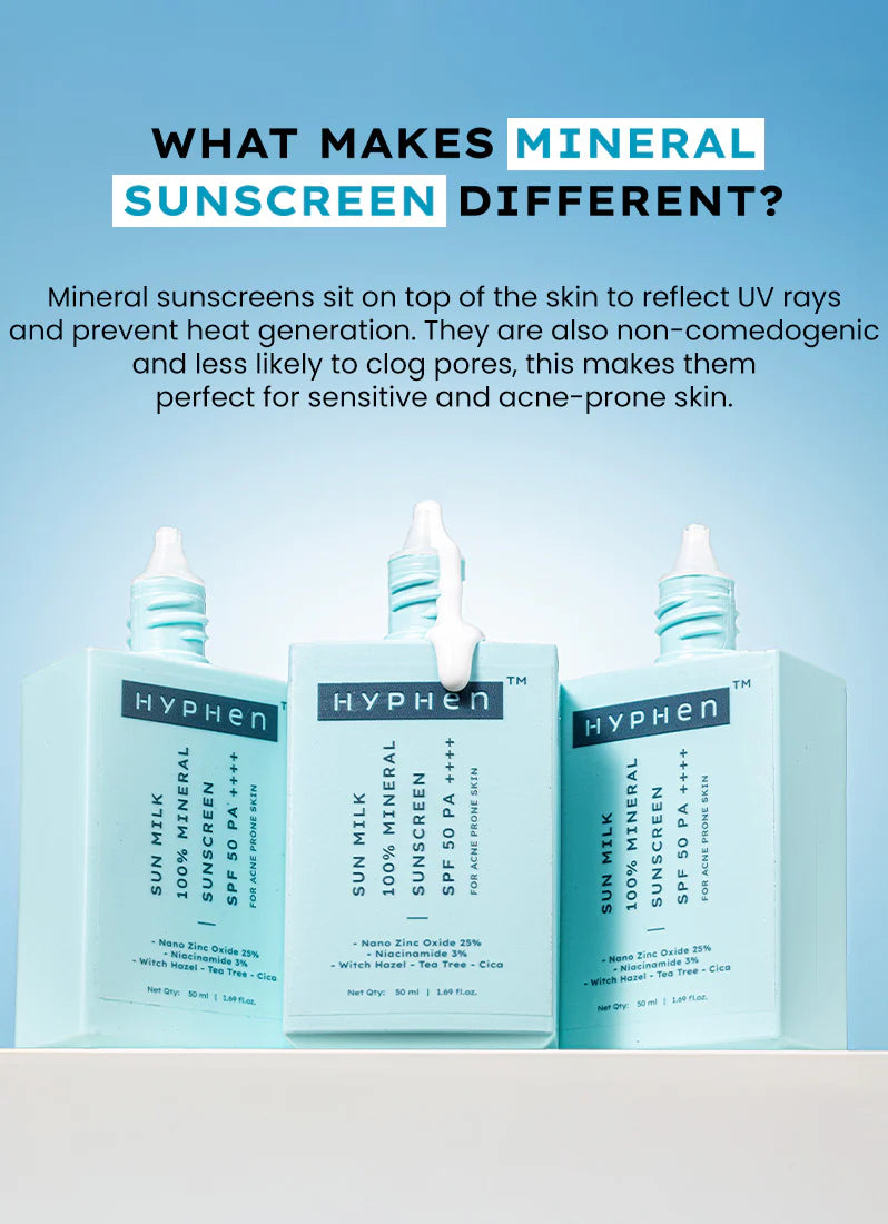Hyphen Sun Milk 100% Mineral Sunscreen Spf 50 Pa++++