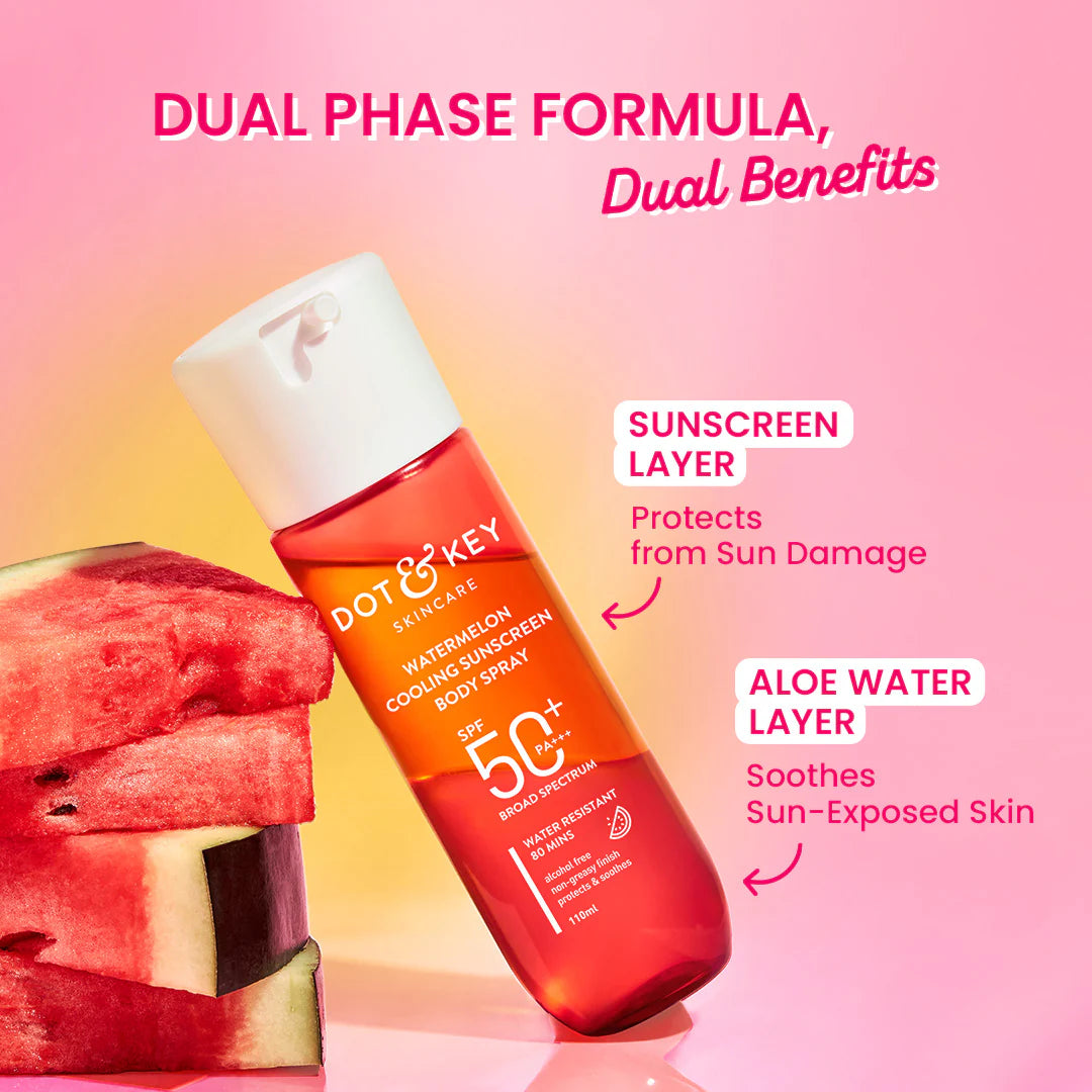 Dot & Key Watermelon body sunscreen + watermelon roll on