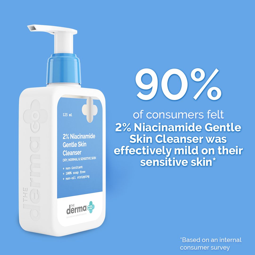 Derma Co 2% Niacinamide Gentle Skin Cleanser for Sensitive, Dry & Normal Skin - 100ml