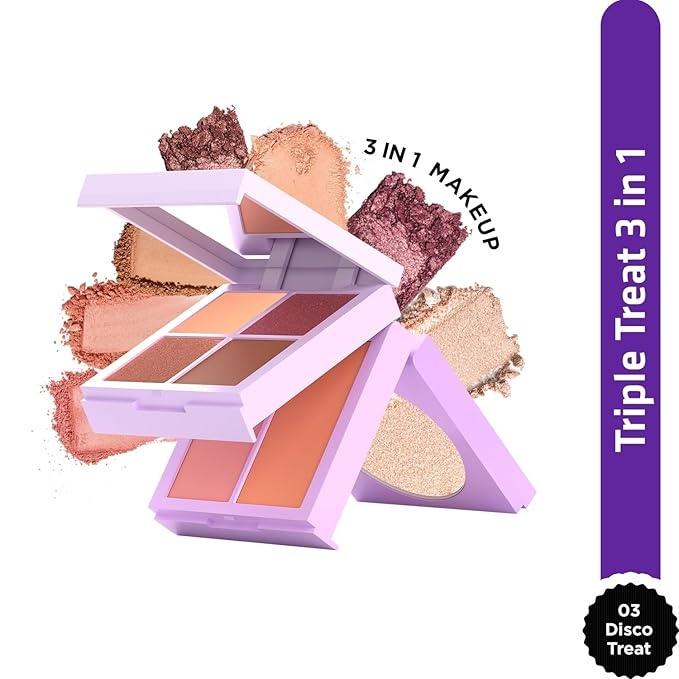 Glam21 Triple Treat 3 in 1 Face Palette - Disco Treat