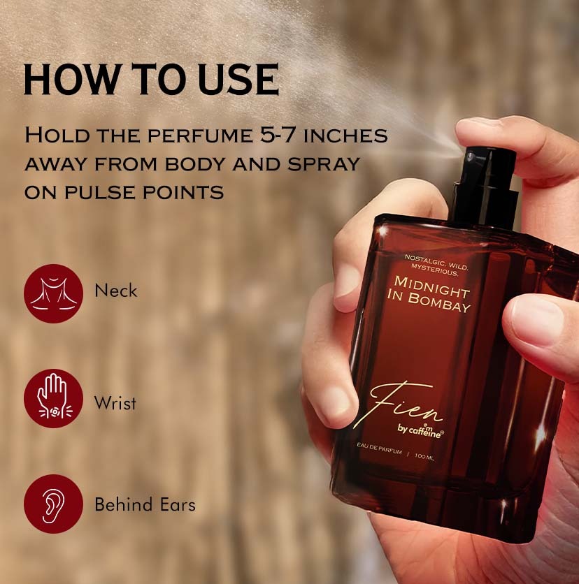 mCaffeine Fien Midnight in Bombay Perfume for Men & Women - Woody Gourmand
