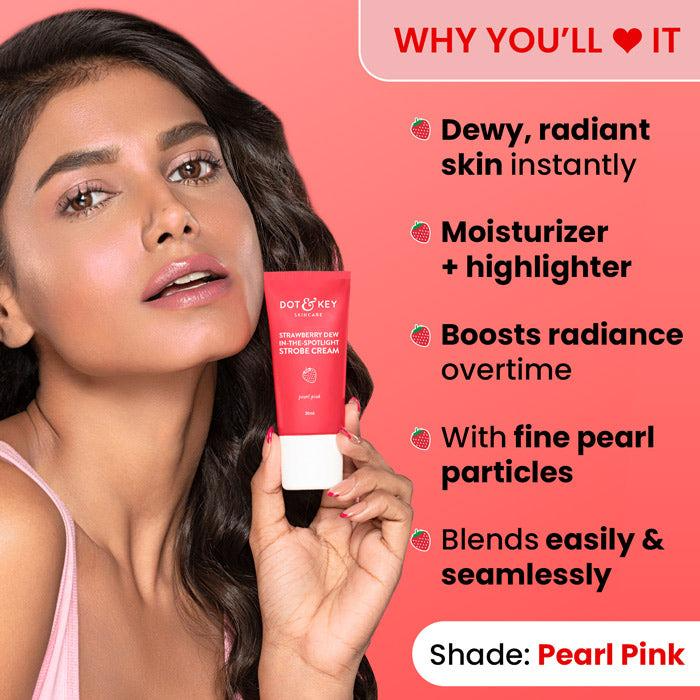 Dot & Key Tinted Sunscreen Porcelain 01 + Strawberry Strobe Cream