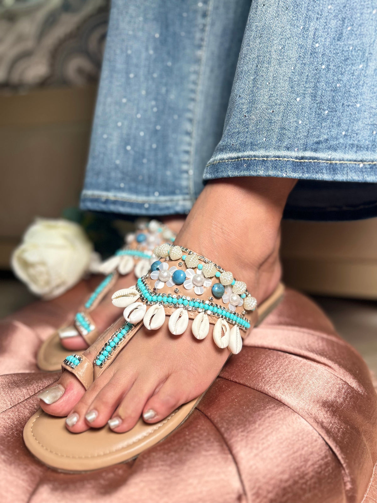 Sandal Stories Seashell Cushioned Kolhapuri