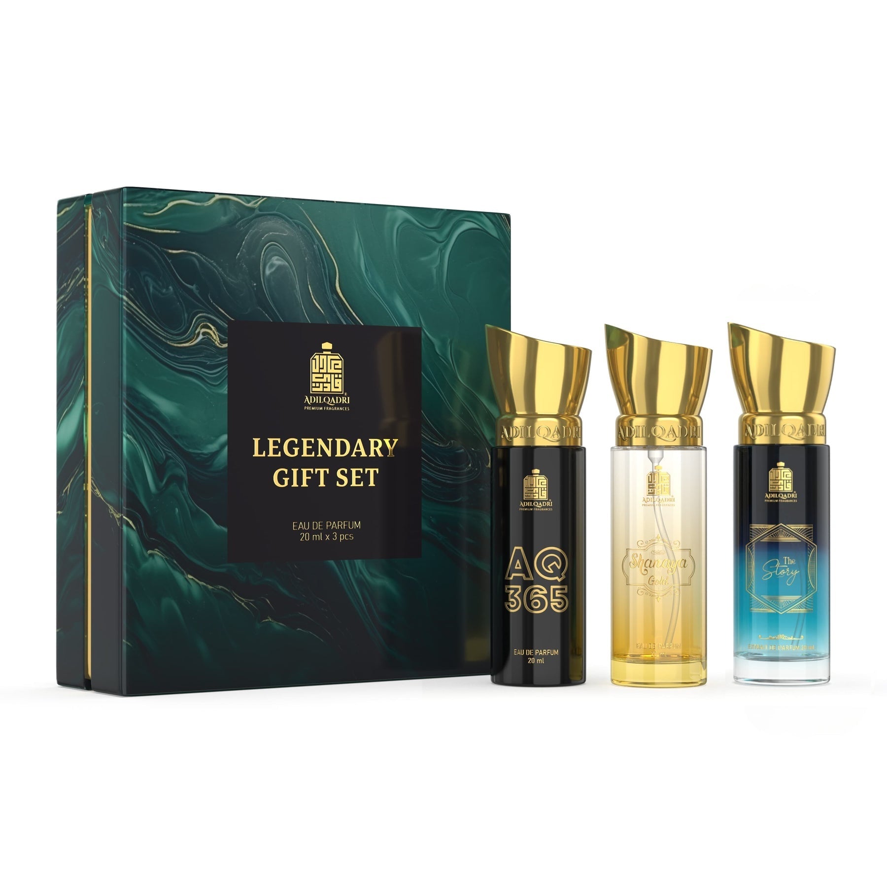 AdilQadri Legendary Gift Set 3 Pcs Set of Premium Perfume Spray