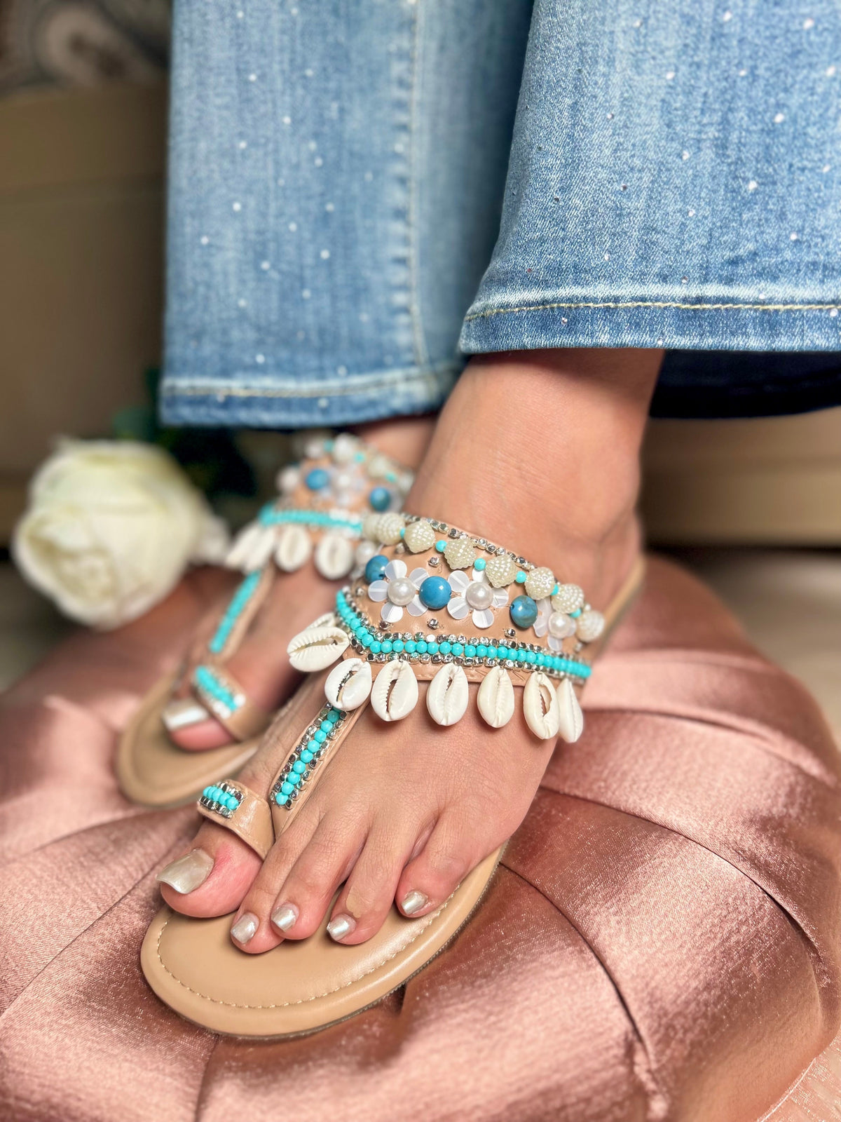 Sandal Stories Seashell Cushioned Kolhapuri