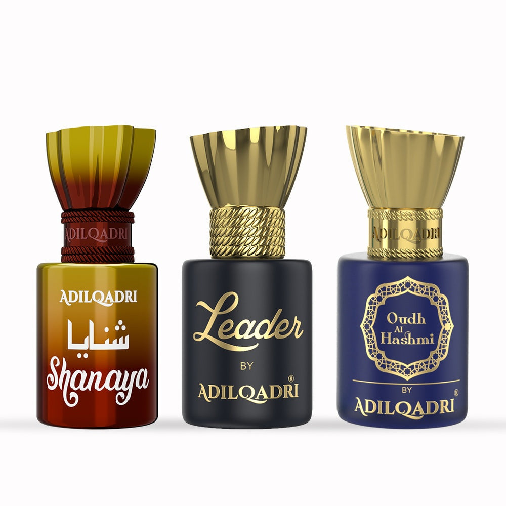 AdilQadri 3 Pcs Attar Set Shanaya, Leader and Oudh Al Hashmi 5.5 ML Each