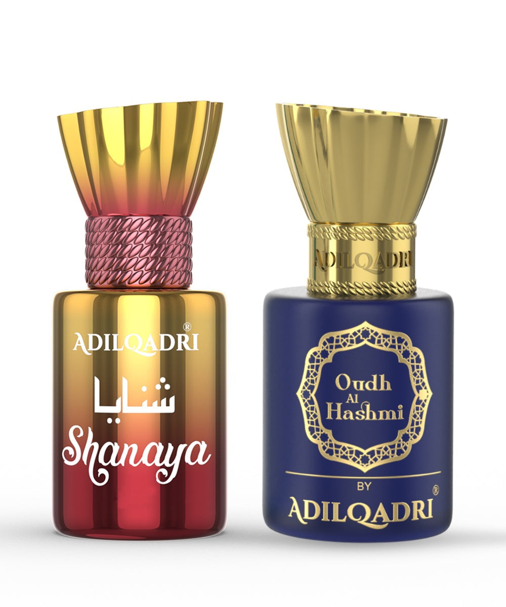 AdilQadri 2 Pcs Attar Set Shanaya And Oudh Al Hashmi 5.5 ML Each