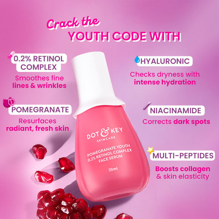 Dot & Key Pomegranate Youth 0.2% Retinol Complex Face Serum - 30ml