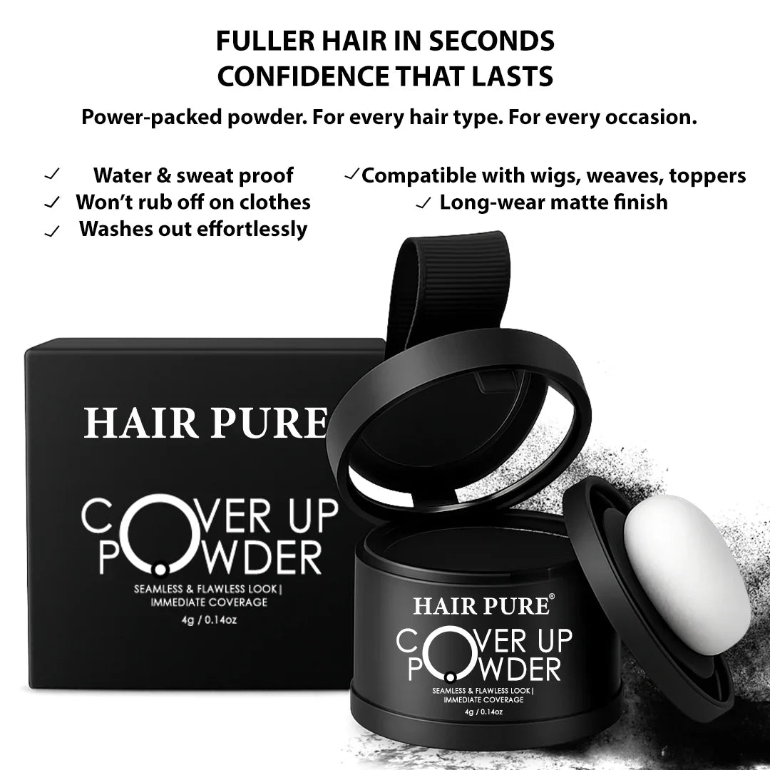 Redifyn Hair Pure Cover-Up Hair Powder Black - 4g