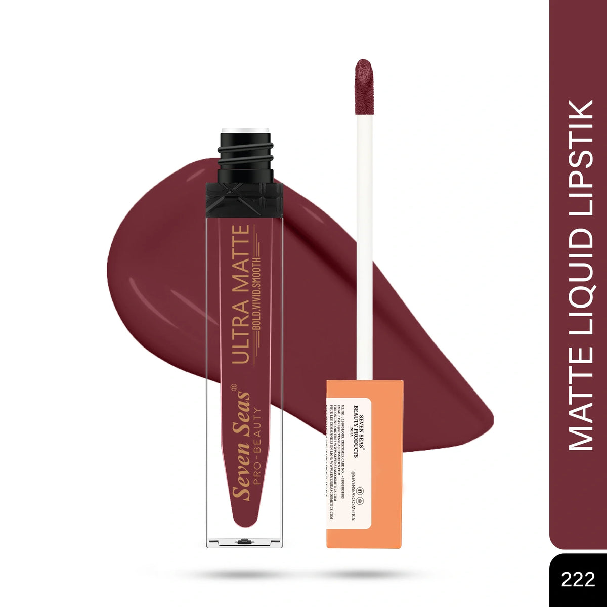 Seven Seas Shade-222 - Ultra Matte Liquid Lipstick