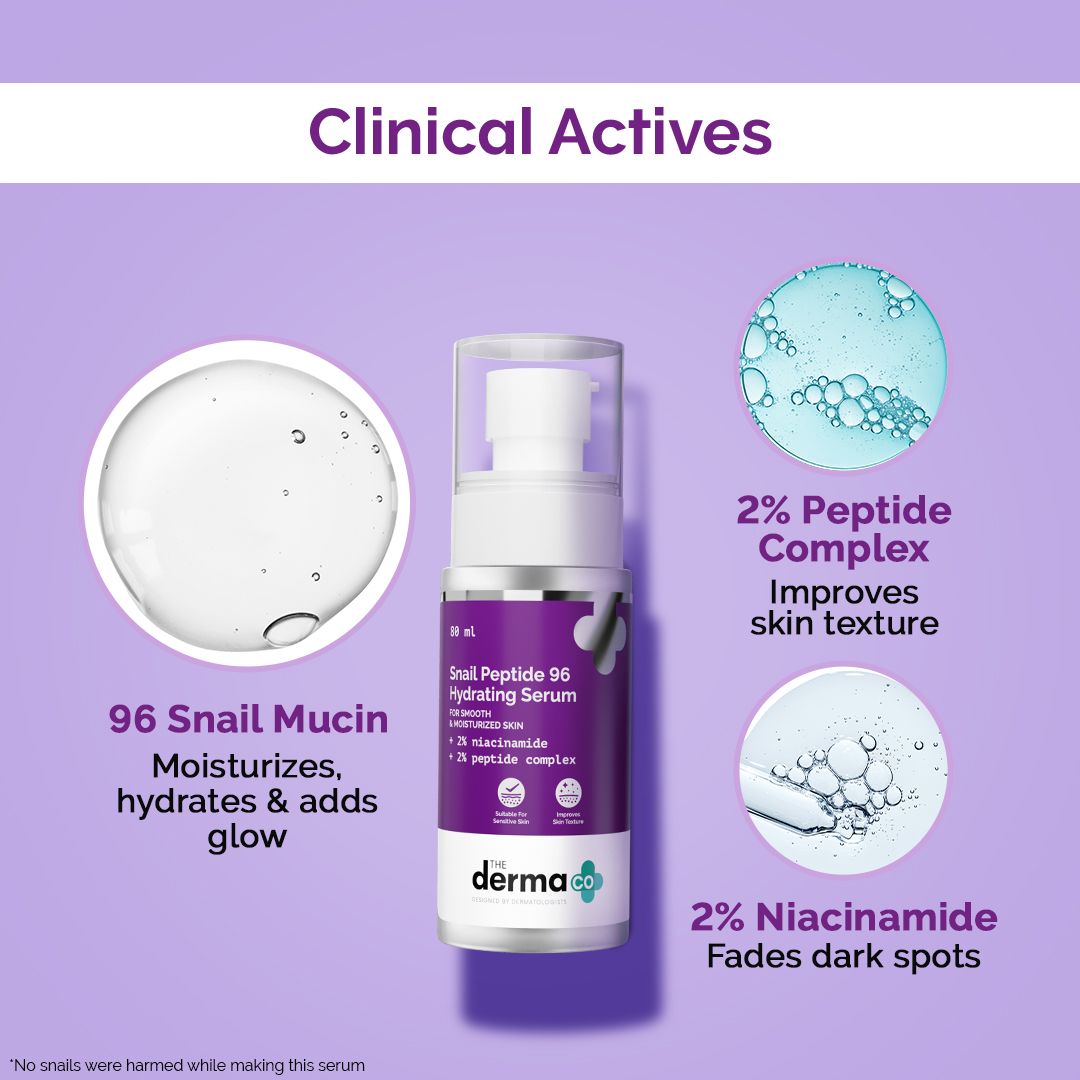 Derma Co Snail Peptide 96 Hydrating Serum - 80ml