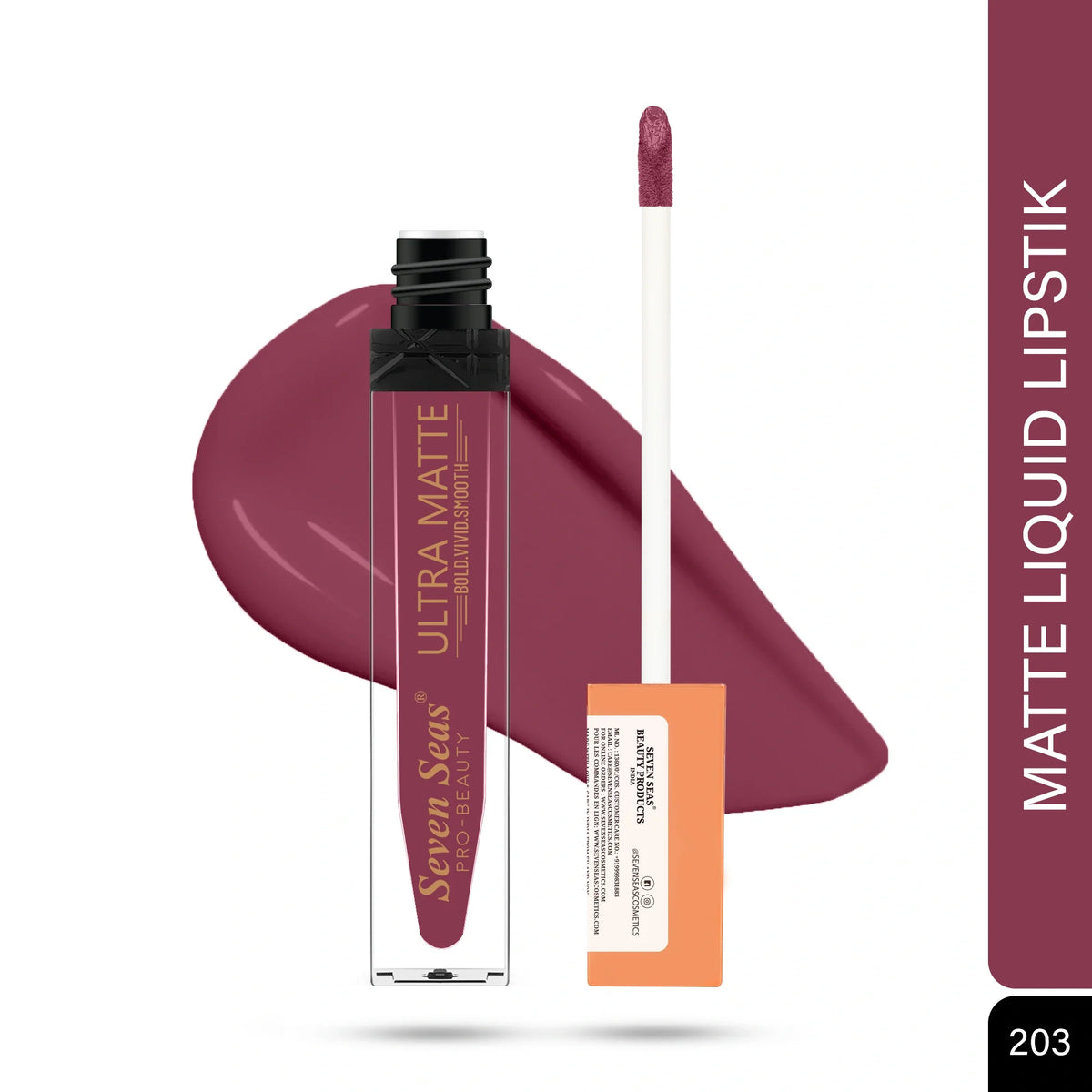 Seven Seas Shade-203 - Ultra Matte Liquid Lipstick