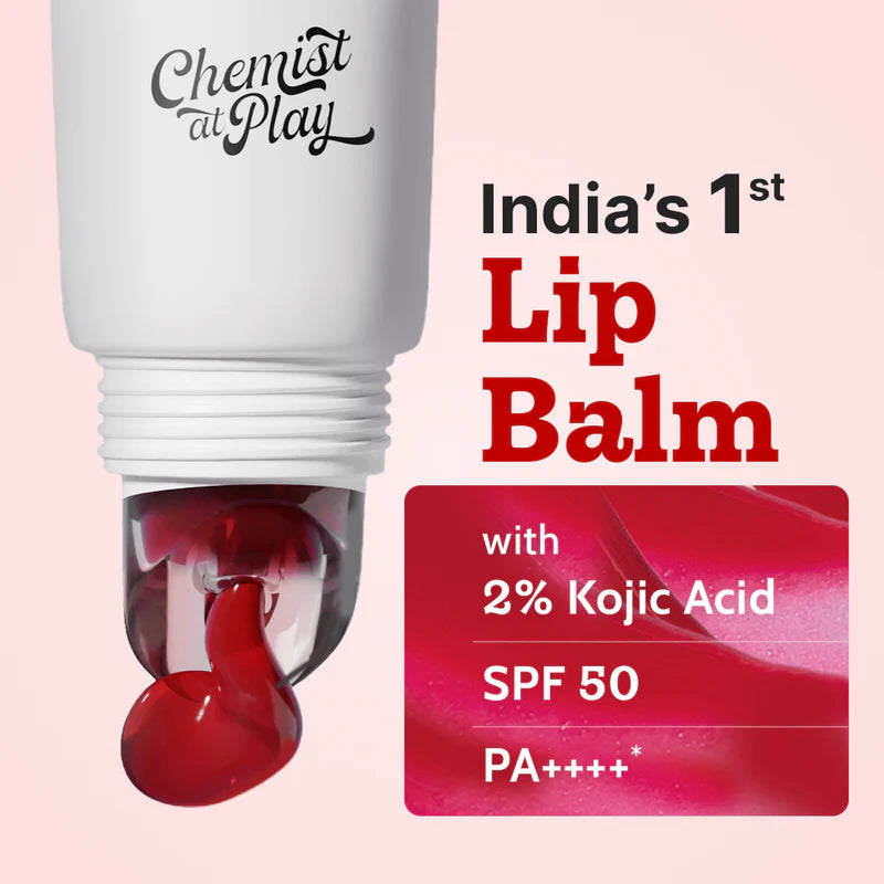 Chemist at Play Ceramides + 2% Kojic Acid Tinted Lip Balm SPF 50 PA++++ - Cherry