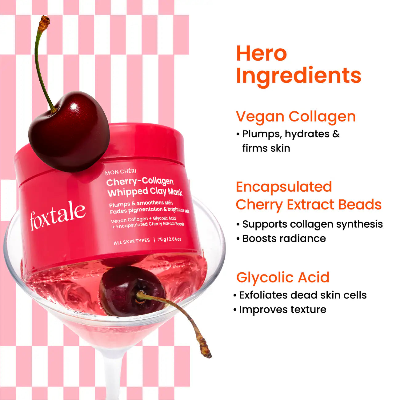 Foxtale Cherry-Collagen Clay Mask