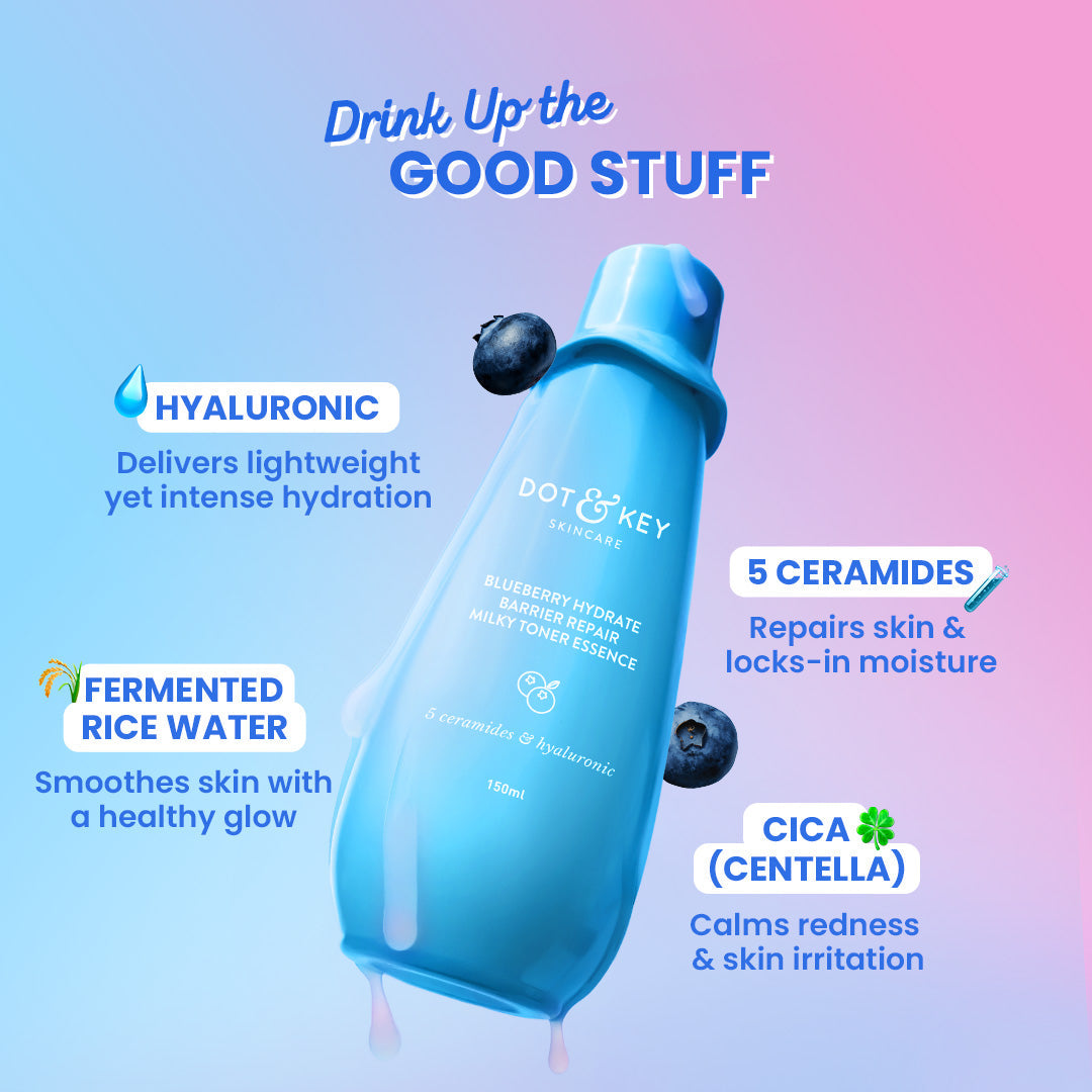 Dot & Key Blueberry Hydrate Barrier Repair Milk Face Toner - 150ml
