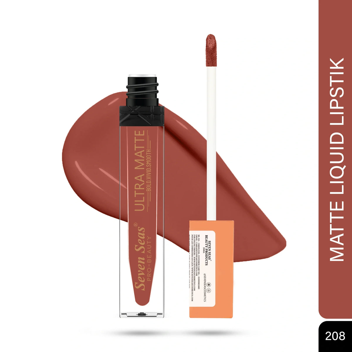 Seven Seas Shade-208 - Ultra Matte Liquid Lipstick