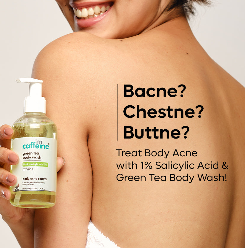 mCaffeine Green Tea & 1% Bha-Salicylic Acid Body Wash - 200ml