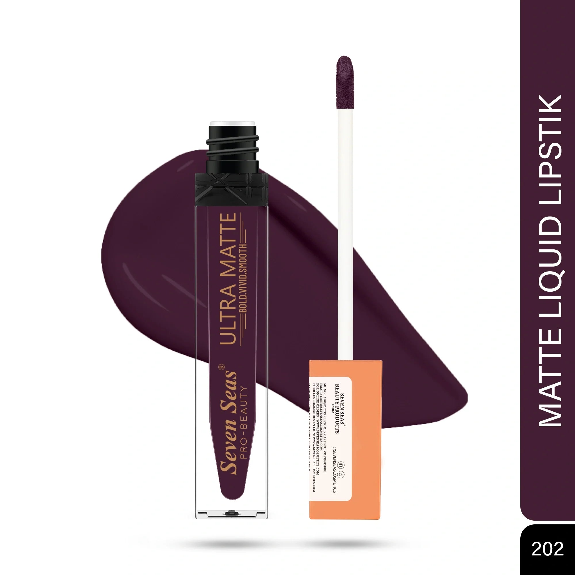 Seven Seas Shade-202 - Ultra Matte Liquid Lipstick
