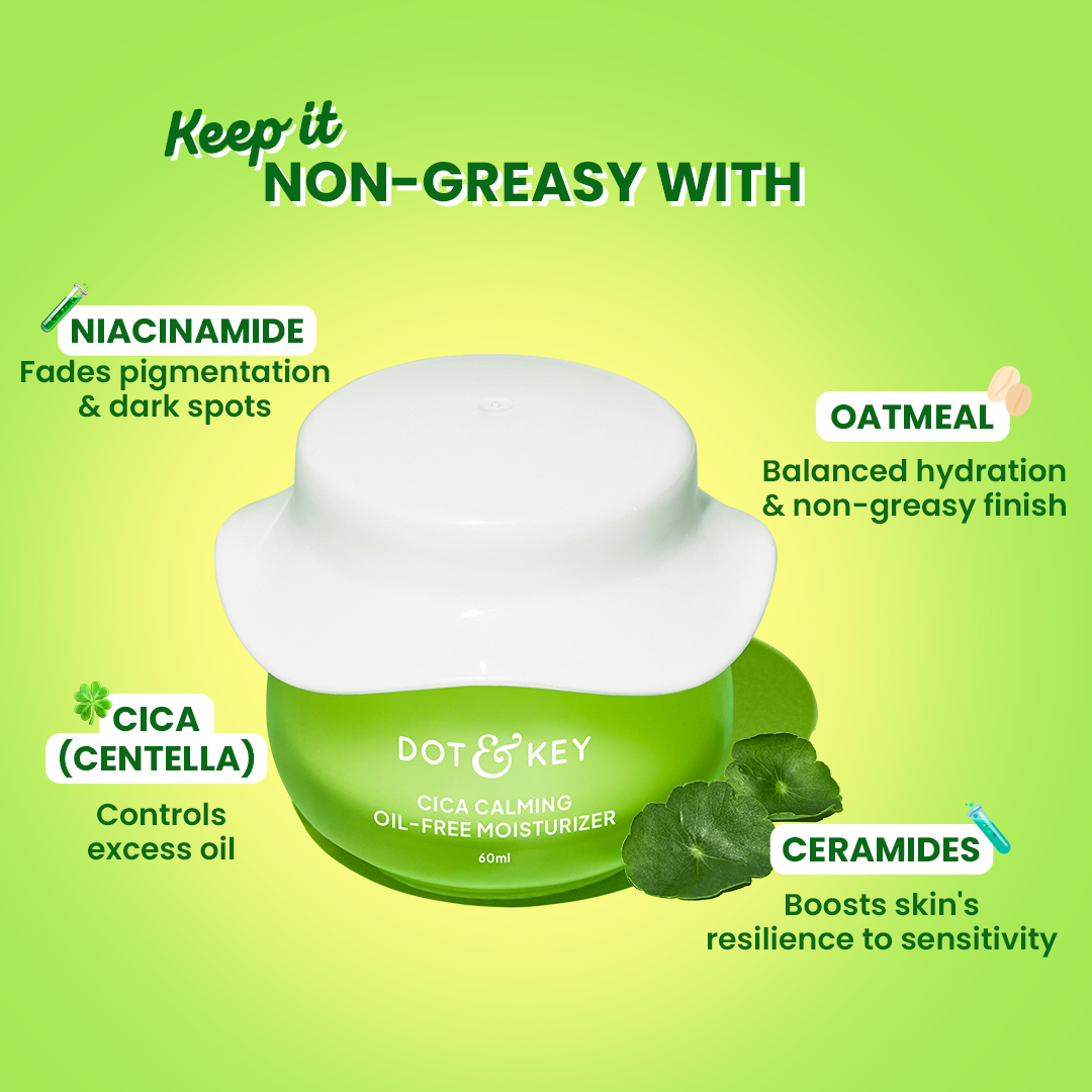 Dot & Key Cica Calming Oil Free Moisturizer, Pack of 2 - 160ml